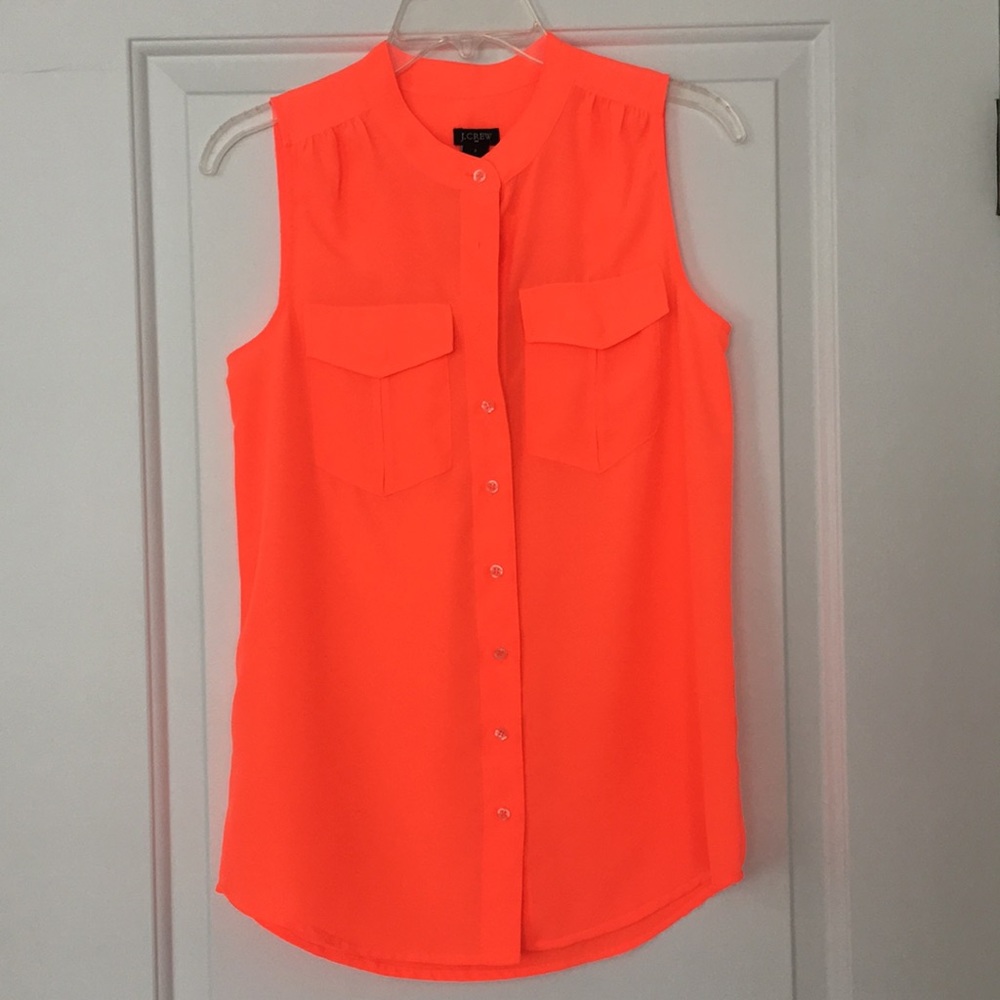 Orange J.Crew Blouse